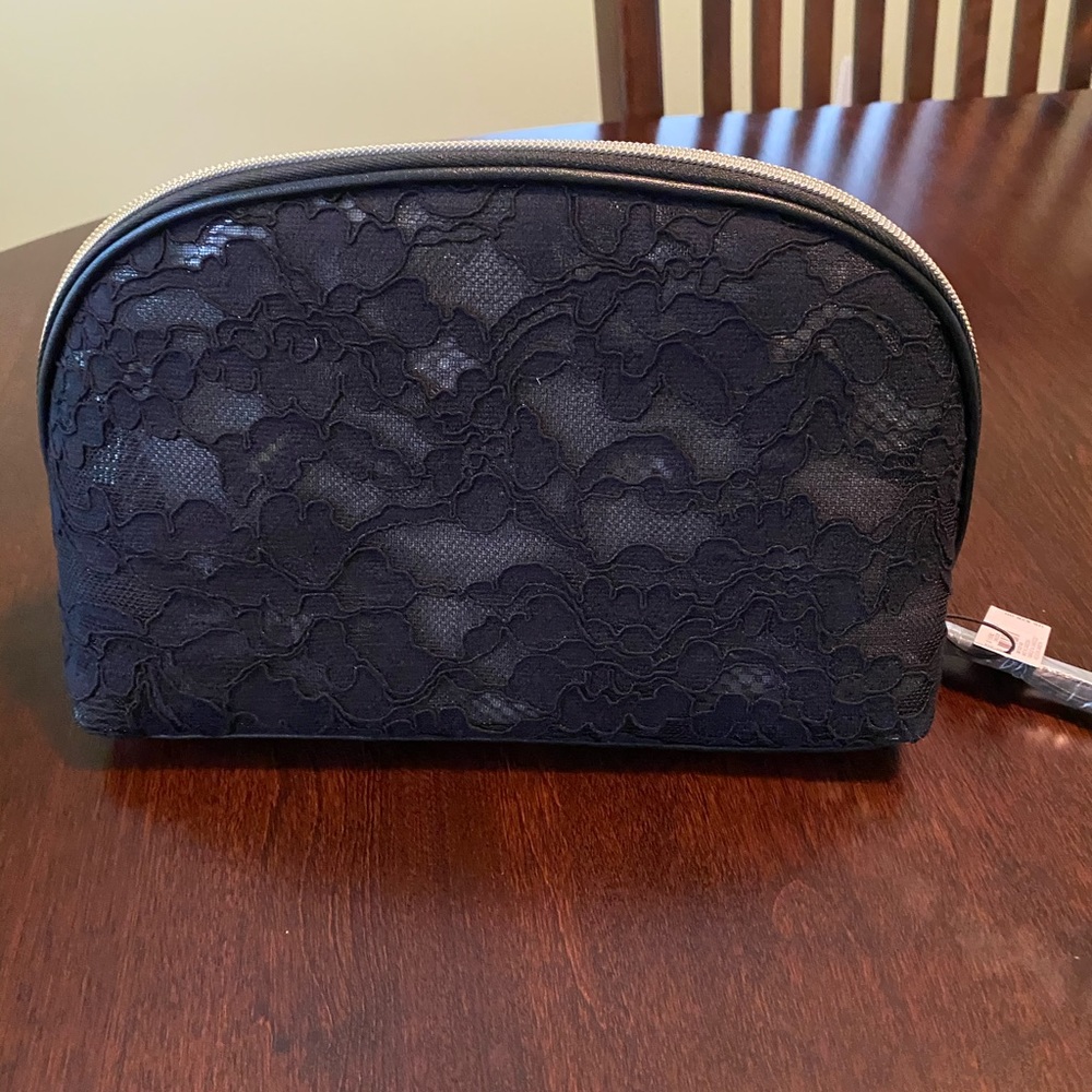 NEW Floral Lace glam Bag: 8 2/3”L x 3”Wx43/4” H - Picture 2 of 9